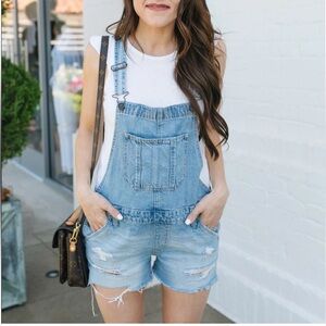 Abercrombie & Fitch Light Blue Women's Denim Overalls
